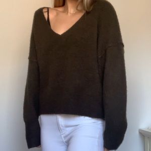 Dark green TopShop sweater